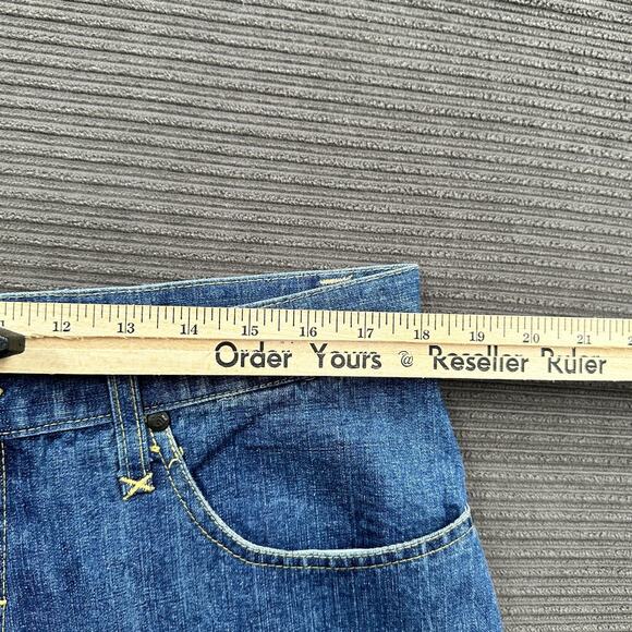 Rocawear Jeans Men 38/32.5 (Measured 36/32.5) Blue Cotton Denim Baggy Straight - Picture 4 of 10